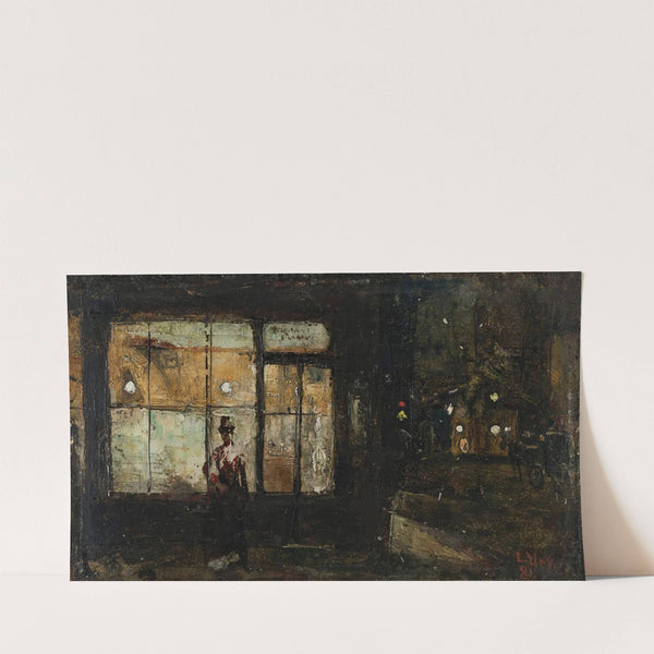 The Illuminated Shop Window At Night (1881) by Lesser Ury