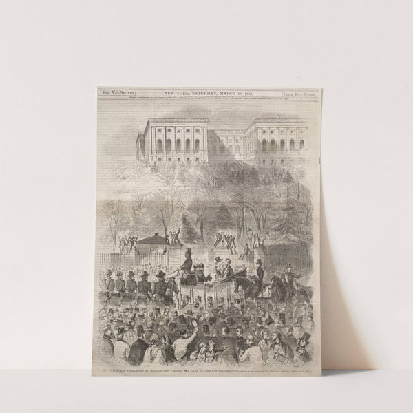 The Inaugural Procession at Washington Passing the Gate of the Capital Grounds (1861) by Winslow Homer