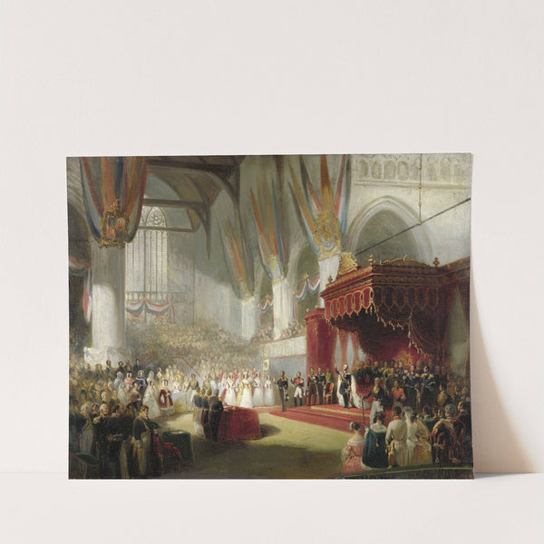 The Inauguration of King William II in the Nieuwe Kerk in Amsterdam on 28 November 1840 (1840 - 1845) by Nicolaas Pieneman