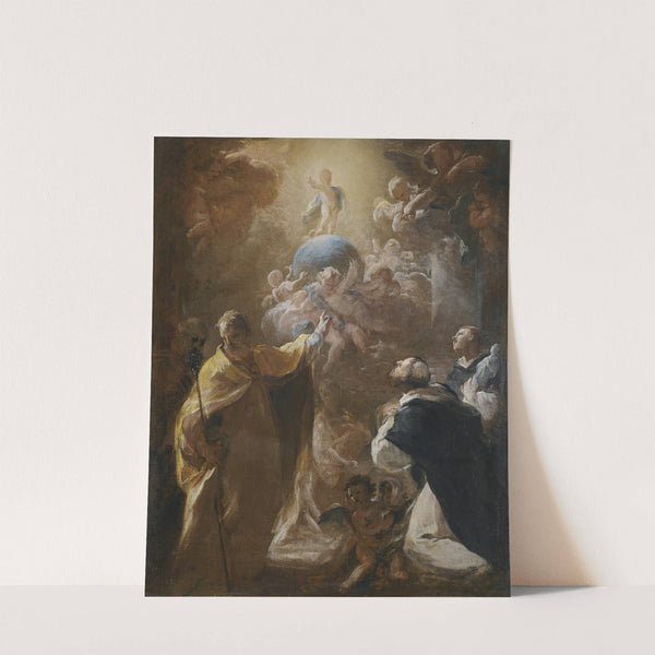 The Infant Christ In Glory With Saints Dominic And nicholas by Corrado Giaquinto