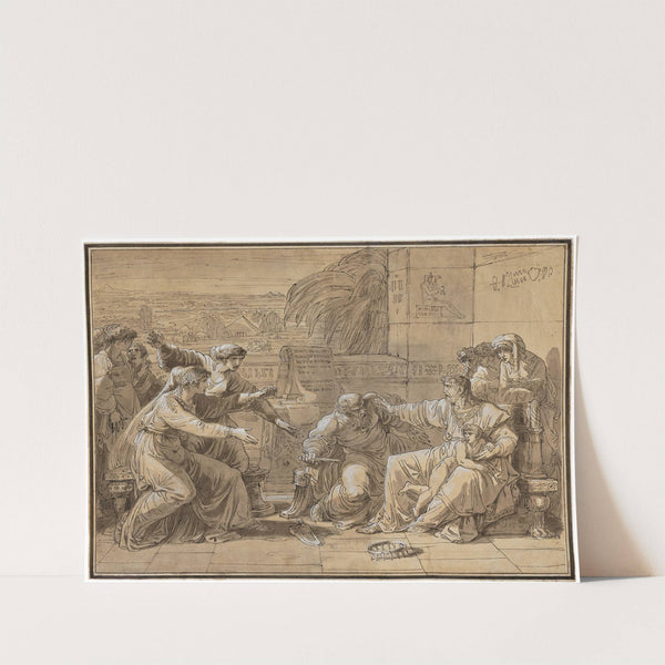 The infant Moses casting the Pharaoh’s crown to the ground by Felice Giani