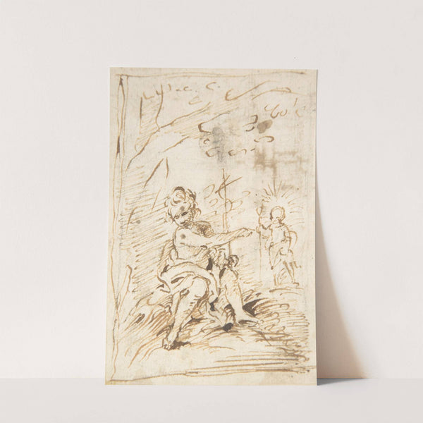 The Infant Saint John the Baptist with the Infant Christ in the Wilderness by Pedro Duque y Cornejo