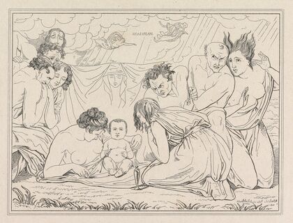 The Infant Shakspeare attended by Nature and the Passions