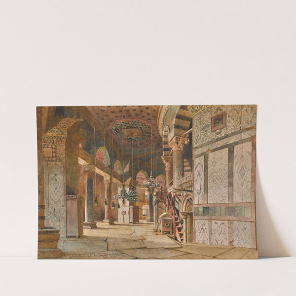 The inner corridor of the dome of the rock, Jerusalem (1859) by Carl Haag