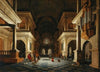 The interior of a church with elegant figures (1632)