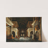 The interior of a church with elegant figures (1632) by Anthonie de Lorme