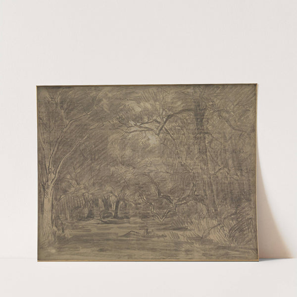 The interior of a forest by Théodore Rousseau