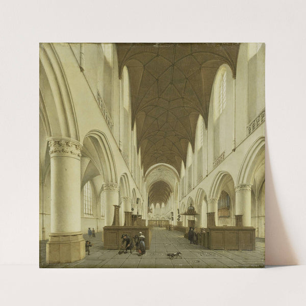 The interior of Saint Bavo’s Church in Haarlem by Isaak van Nickelen