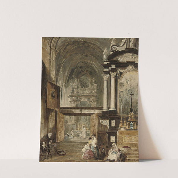 The interior of Santa Maria Gloriosa Del Frari, Venice by Edward Pritchett
