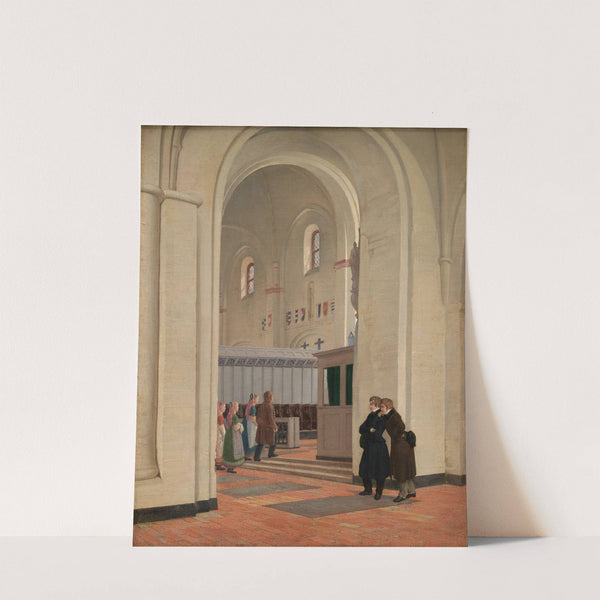 The Interior of St Bendt’s Church at Ringsted (1829) by Constantin Hansen