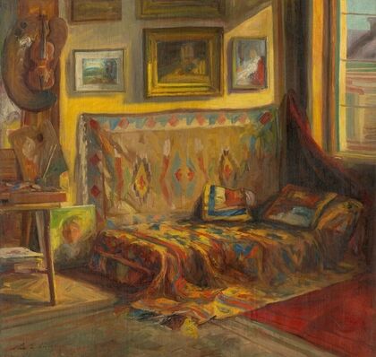 The interior of the artist’s studio
