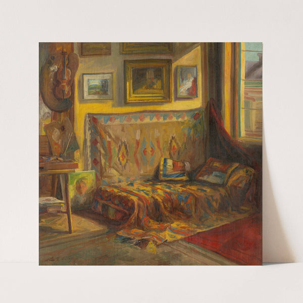 The interior of the artist’s studio (1935–1940) by Viktor Kiss