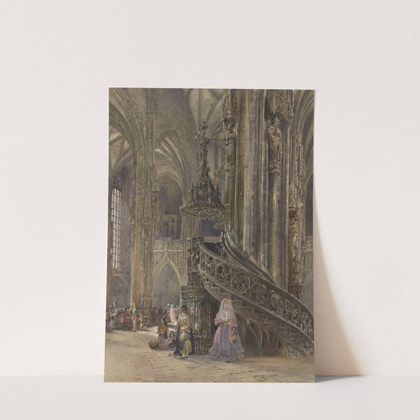 The Interior of the Cathedral of Saint Stephen at Vienna by Rudolf von Alt