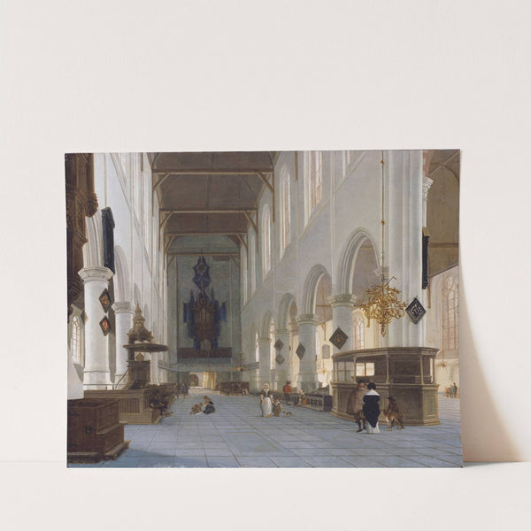 The Interior of the Oude Kerk in Delft by Hendrick Cornelisz. van Vliet