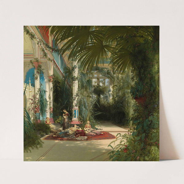 The Interior of the Palm House on the Pfaueninsel Near Potsdam by Carl Blechen