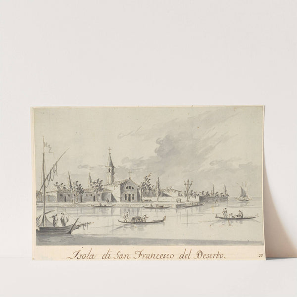 The Island of San Francesco del Deserto by Giacomo Guardi