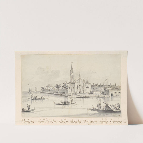The Island of the Beata Vergine delle Grazie by Giacomo Guardi