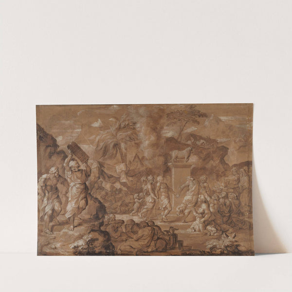 The Israelites Dancing around the Golden Calf (1645) by Sébastien Bourdon