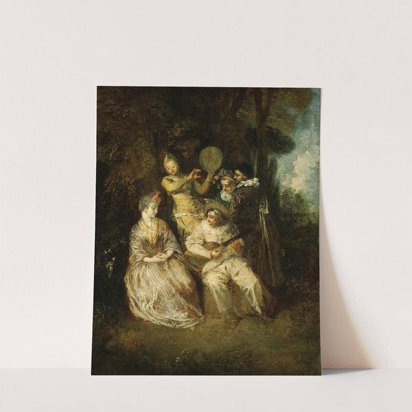 The Italian Serenade by Jean-Antoine Watteau