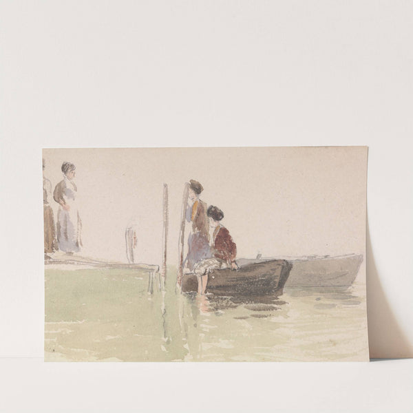 The Jetty by Myles Birket Foster