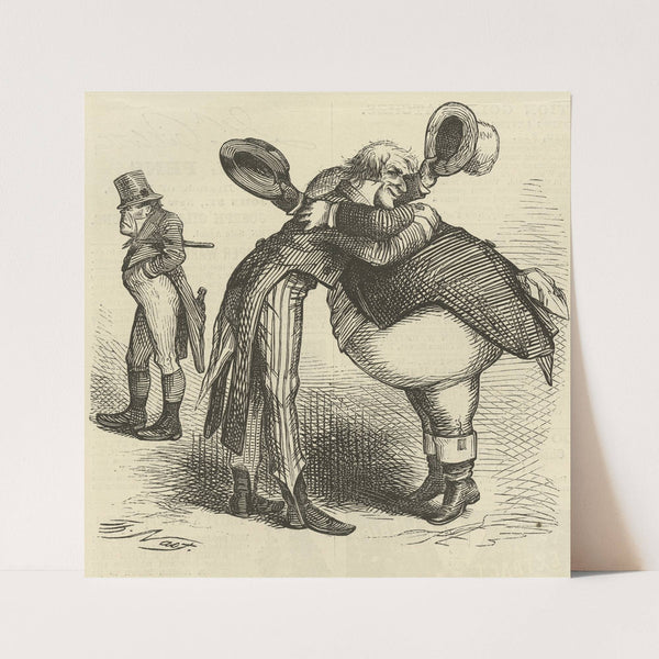 The joint high commission. Reconciliation of John and Jonathan. Felicitations over the great Anglo-Saxon Victory (1871) by Thomas Nast