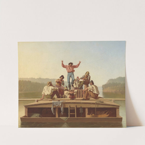 The Jolly Flatboatmen by George Caleb Bingham