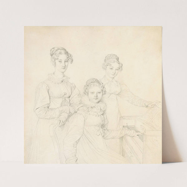The Kaunitz Sisters (Leopoldine, Caroline, and Ferdinandine) (1818) by Jean Auguste Dominique Ingres