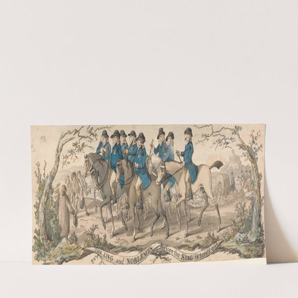 The King and Noblemen Before the Stag is Turn’d Out by Robert Dighton