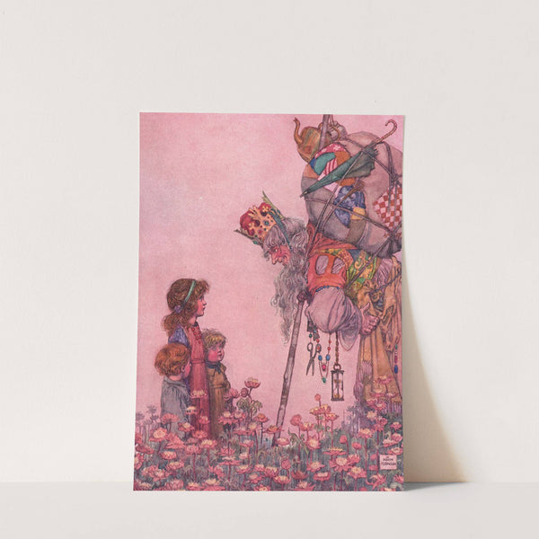 The King of Troy compelled to ask his way by William Heath Robinson