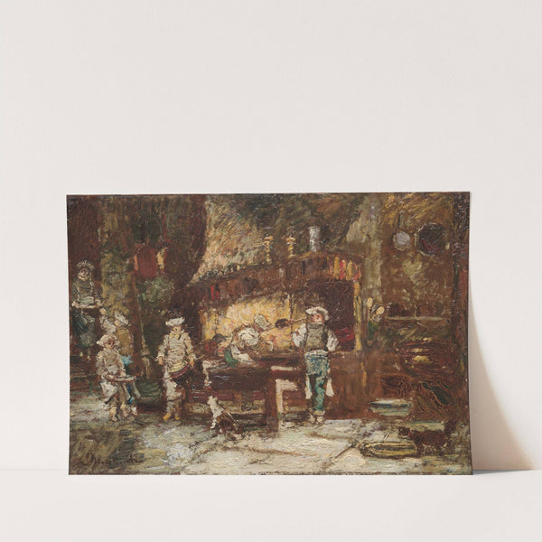 The Kitchen of the Rôtisserie des Deux Paons (c. 1875-1881) by Adolphe Monticelli