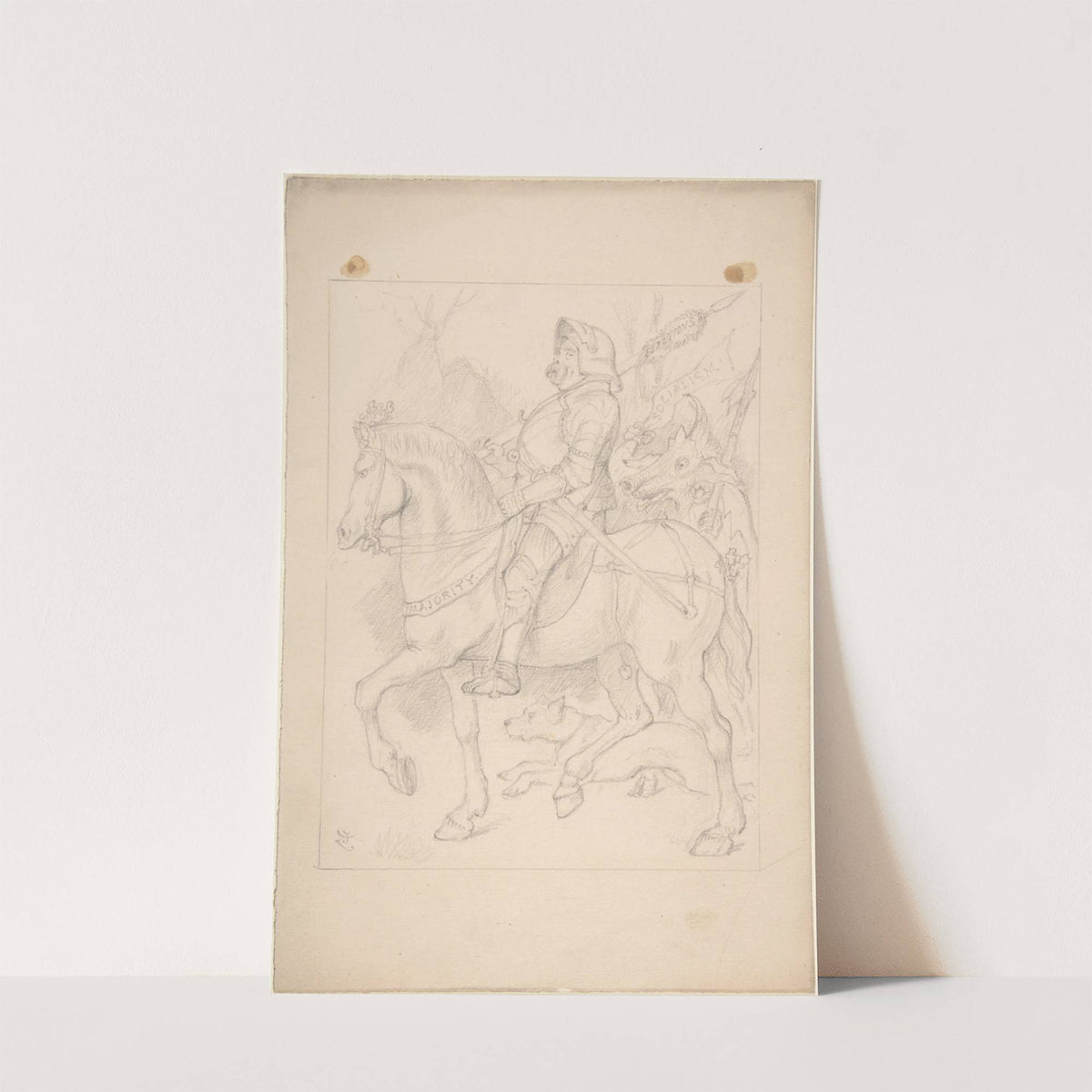 The Knight and His Companion (1887) by Sir John Tenniel