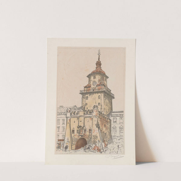 The Krakow Gate in Lublin, in summer (1918 - 1919) by Leon Wyczółkowski