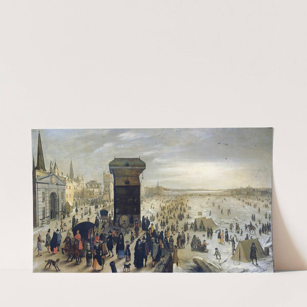 The Kranenhoofd on the Scheldt, Antwerp (Winter Pastime on the Scheldt in Antwerp) (1622) by Sebastian Vrancx