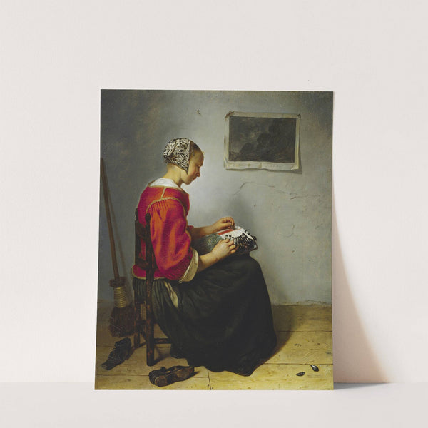 The Lace Maker by Caspar Netscher