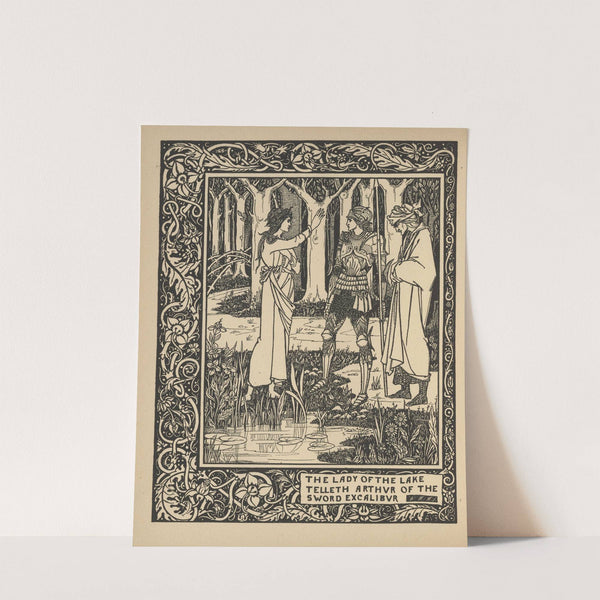 The Lady of the lake telleth Arthur of the sword Excalibur (1893-1894) by Aubrey Vincent Beardsley