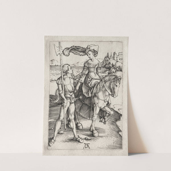 The Lady Riding and the Landsknecht (c. 1497) by Albrecht Dürer