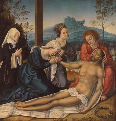 The Lamentation Of Christ At The Foot Of The Cross, With A Donor