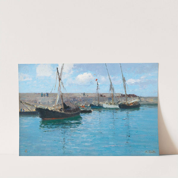 The Landing Pier In Krems by Alfred Zoff