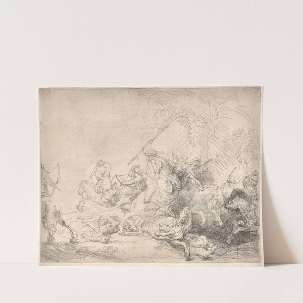 The large Lion Hunt by Rembrandt van Rijn