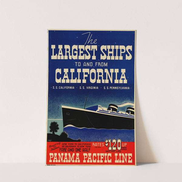 The largest ships to and from California. S. S. California, S. S. Virginia, S. S. Pennsylvania by L. Wulff