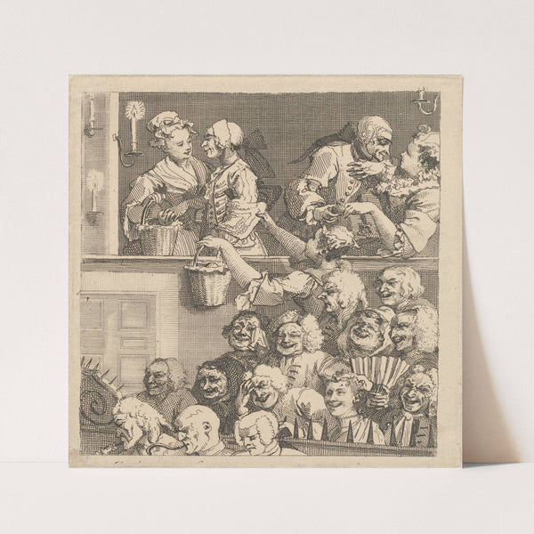 The Laughing Audience (1733) by William Hogarth