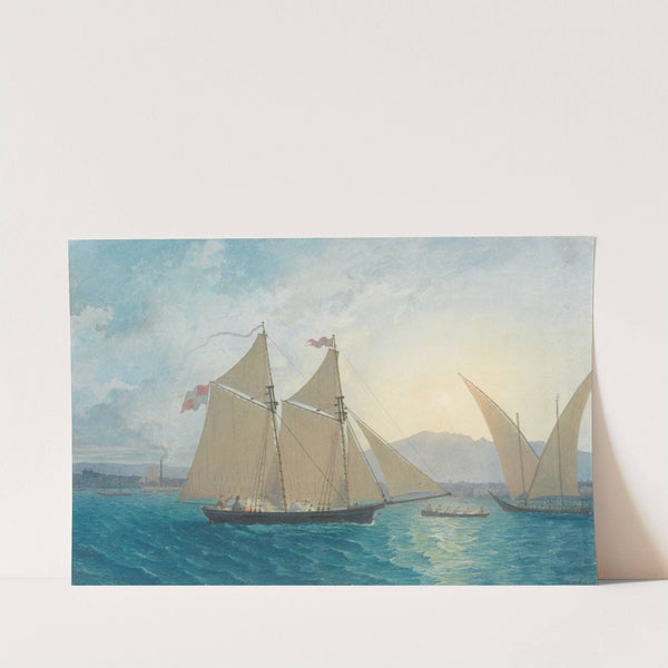 The Launch of ‘La Sorciére’ on the Lake of Geneva by Francis Danby