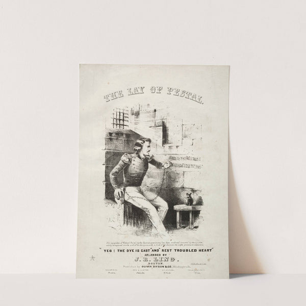 The Lay of Pestal – Sheet Music Cover (c. 1850s) by Winslow Homer