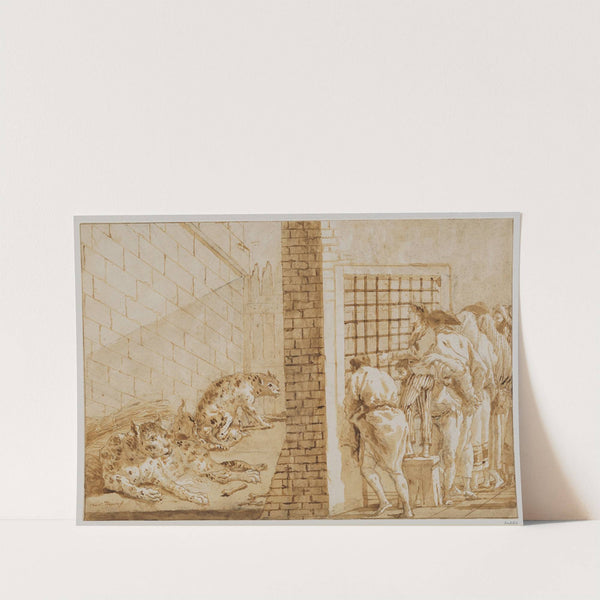 The Leopards’ Cage at the Menagerie (mid-18th–early 19th century) by Giovanni Domenico Tiepolo