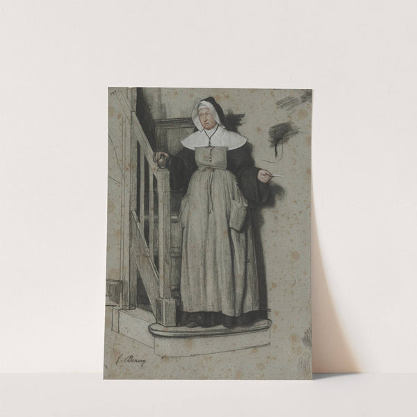 The Letter of Admission, Interior of a Convent (c. 1867) by François Bonvin