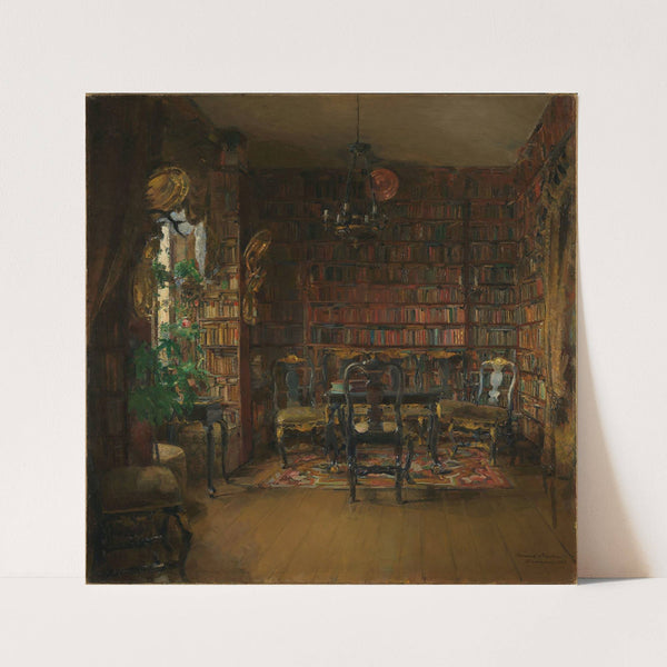 The Library of Thorvald Boeck (1902) by Harriet Backer