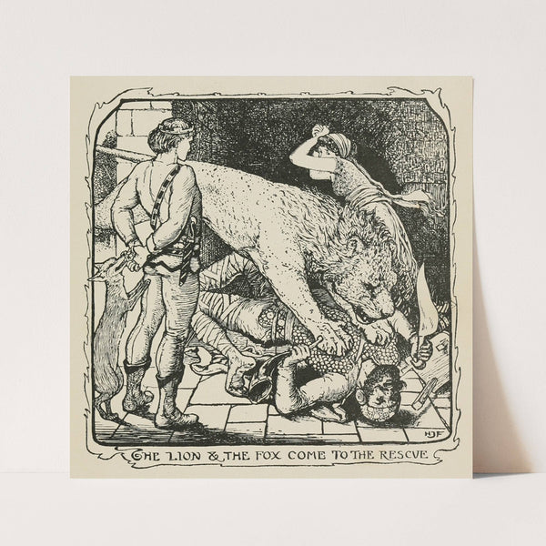 The Lion and the Fox come to the Rescue (1906) by Henry Justice Ford