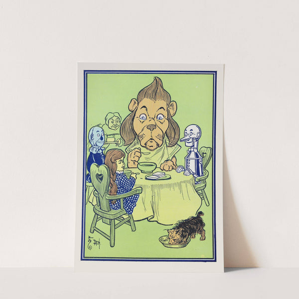 The lion ate some of the porridge by William Wallace Denslow