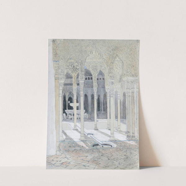 The Lion Courtyard, the Alhambra, Granada, Spain by Hercules Brabazon Brabazon