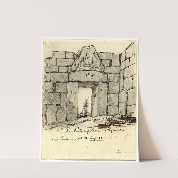 The Lion’s gate in Mycene by David Humbert de Superville
